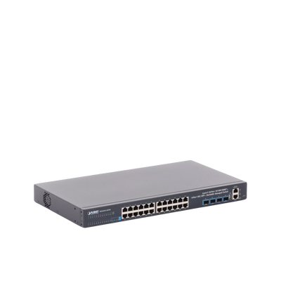 Switch Administrable Capa 3, 24-Puertos 10/100/1000T + 4-Puertos 10G SFP+, Apilable