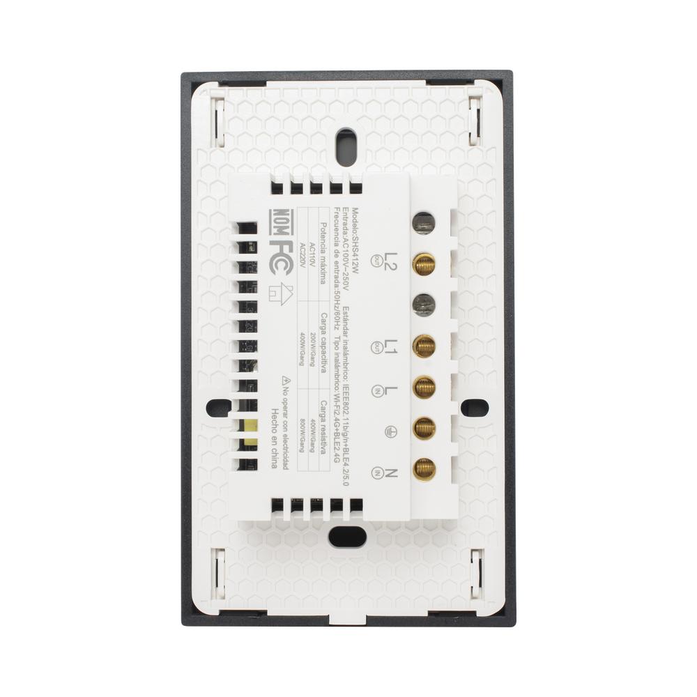 (Wifi) Apagador switch inalámbrico WIFI, control de 2 regresos de carga, 110V