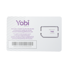 SIM Yobi para dispositivos móviles 3G/4G con recarga de 10GB cada mes durante 1 año de servicio (solo datos)