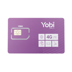 SIM Yobi para dispositivos móviles 3G/4G con recarga de 10GB cada mes durante 1 año de servicio (solo datos)