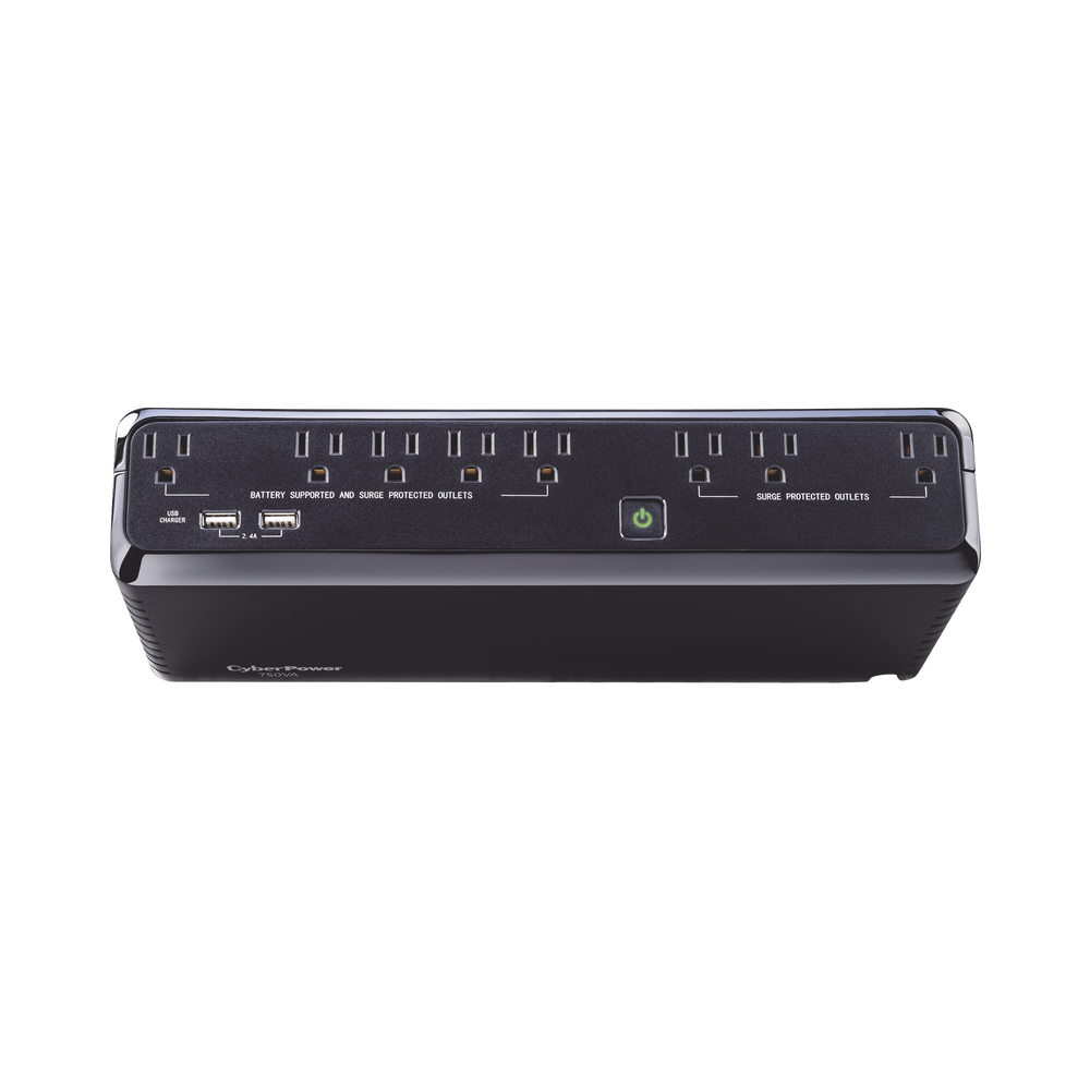 UPS de 750 VA/375 W, Topología Standby, Entrada 120 Vca NEMA 5-15P, de Escritorio, Con 8 Tomas NEMA 5-15R