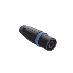 Speakon Conector de cable macho de 4 polos, carcasa negra, cable AWG10,  30A