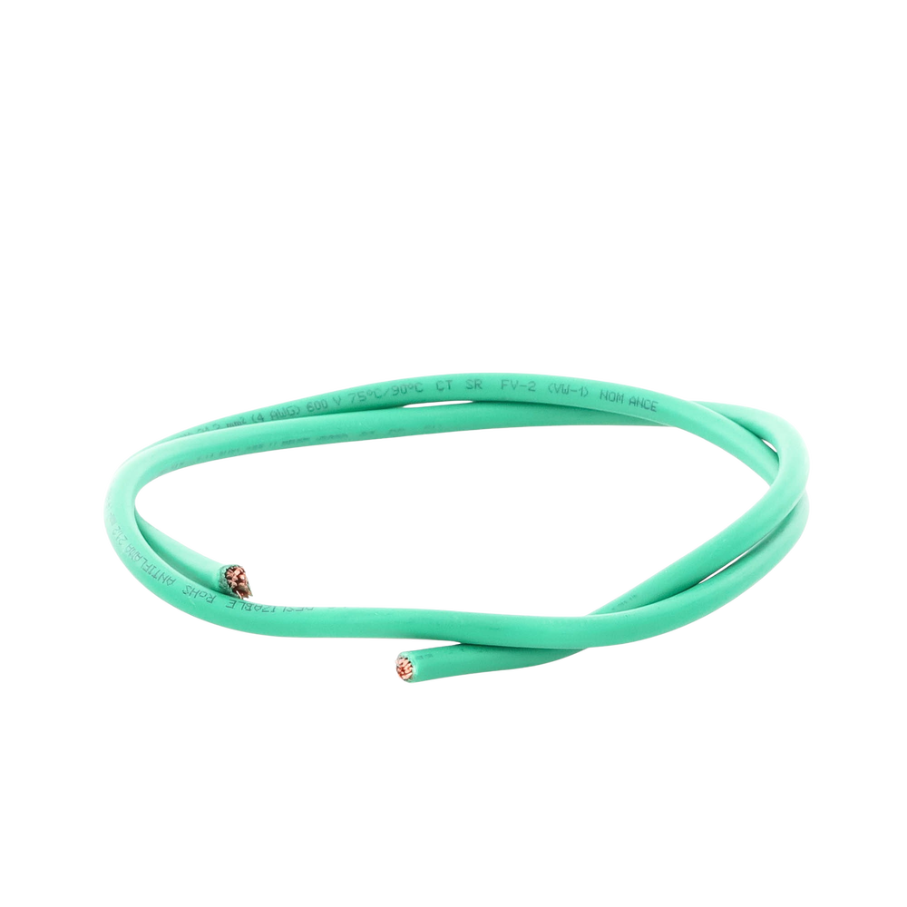 (SLLU22) Cable de Cobre Recubierto THW-LS Calibre 4 AWG 19 Hilos Color Verde (Venta por Metro)