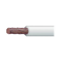 Cable Eléctrico de Cobre Recubierto THW-LS Calibre 4 AWG 19 Hilos Color Blanco (100 metros)