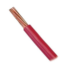 Cable Eléctrico 10 awg  color rojo,Conductor de cobre suave cableado. Aislamiento de PVC, auto extinguible. BOBINA 100 MTS
