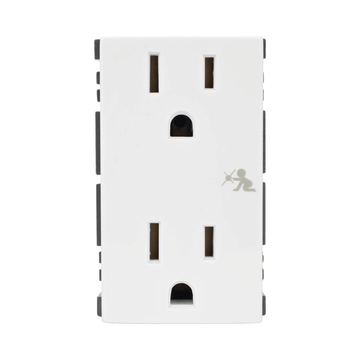 Módulo Dúplex de Contactos Eléctricos 10A 127V Color Blanco / Compatible con Cajas para Pavimento SM-CPAV-2 y SM-CPAV-4 / Requiere Adaptador SM-ADAP-FP para Fijación / Modelo 25424-30