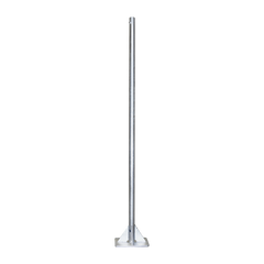 Mástil de 2 metros de 2" Diámetro, con Opresor, Base Soldada . Galvanizado por Inmersión en Caliente.