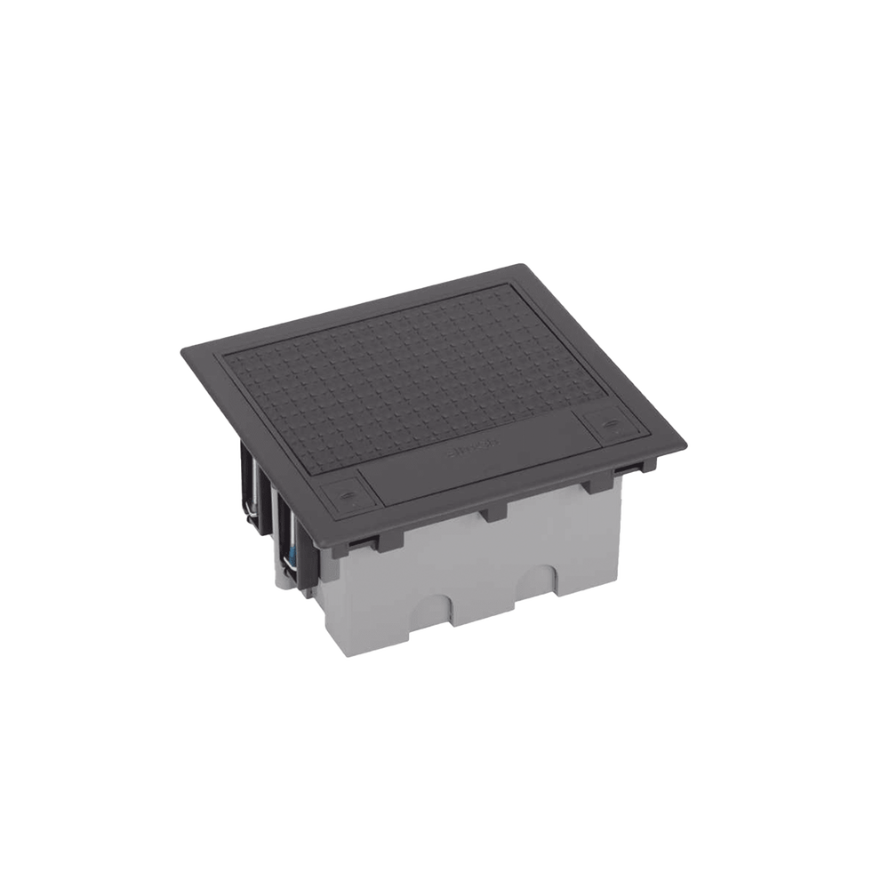 Caja Para Instalación en Piso Falso para Voz, Datos o Contactos Eléctricos / Capacidad para 2 Módulos / Espacio Embellecedor en la Tapa / Profundidad Ajustable de 90 a 120 mm (3.54 a 4.72 pulgadas) / Los Módulos se Adquieren Aparte / (SF210/14CY)