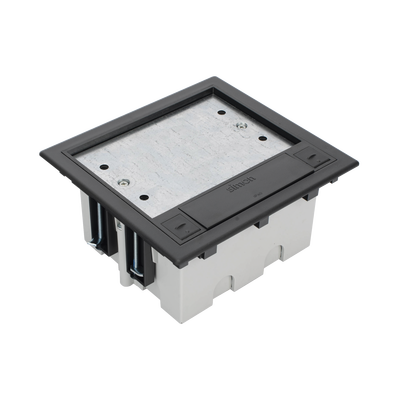 Caja Para Instalación en Piso Falso para Voz, Datos o Contactos Eléctricos / Capacidad para 2 Módulos / Espacio Embellecedor en la Tapa / Profundidad Ajustable de 90 a 120 mm / Los Módulos se Adquieren Aparte / (SF210/14CY)