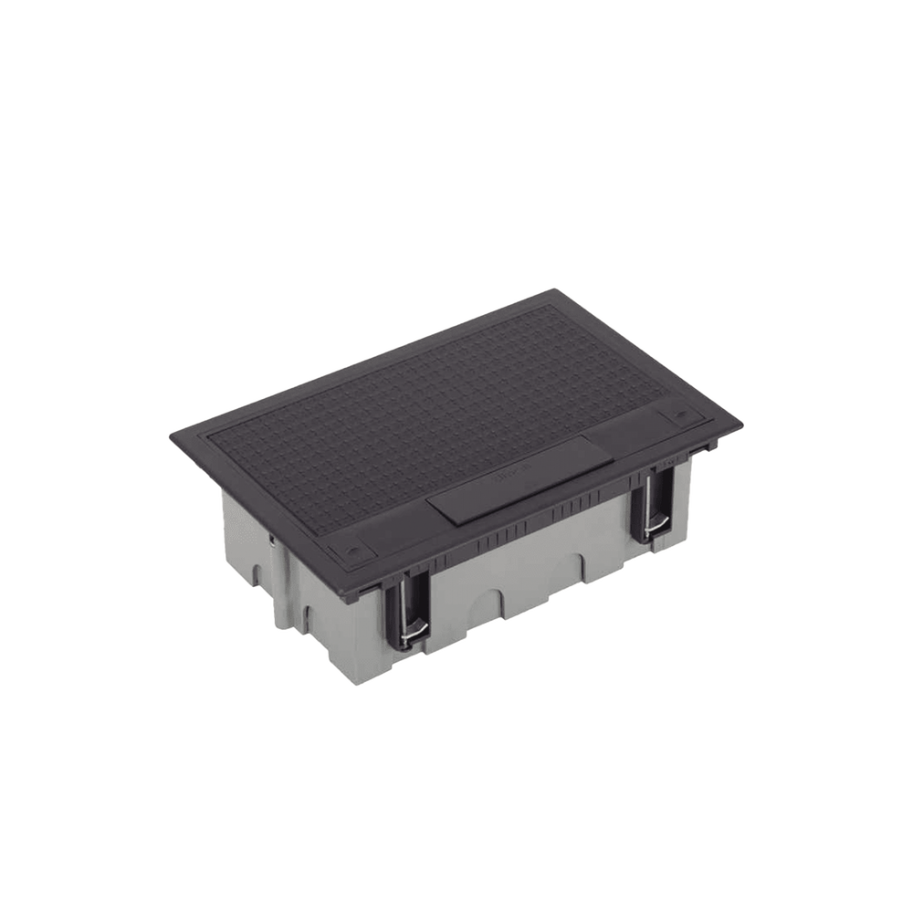 Caja Para Instalación en Piso Falso para Voz, Datos o Contactos Eléctricos / Capacidad para 4 Módulos / Espacio Embellecedor en la Tapa / Profundidad Ajustable de 90 a 120 mm (3.54 a 4.72 pulgadas) / Los Módulos se Adquieren Aparte / (SF410/14CY)