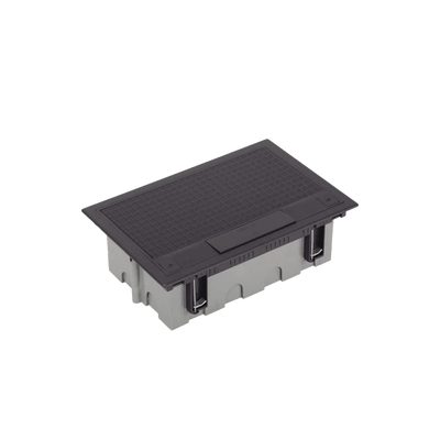 Caja Para Instalación en Piso Falso para Voz, Datos o Contactos Eléctricos / Capacidad para 4 Módulos / Espacio Embellecedor en la Tapa / Profundidad Ajustable de 90 a 120 mm / Los Módulos se Adquieren Aparte / (SF410/14CY)