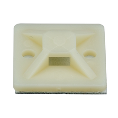 Montaje-Sujetador Adhesivo STRONGHOLD de 4 Vías de 3/4" x 3/4" x 1/4", Color Natural,  Nylon 6.6 Retardante de Llamas V-2, Paquete de 100pz