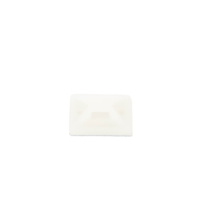 Montaje-Sujetador Adhesivo STRONGHOLD de 4 Vías de 1" x 1" x 1/4", Color Natural,  Nylon 6.6 Retardante de Llamas V-2, Paquete de 100pz