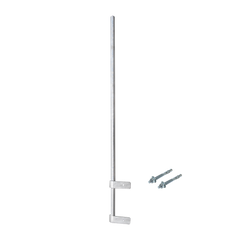 Mástil Liviano de Pared de 1.5 m (Diam. 1-1/4") con Cejas de Fijación  Soldadas, ¡No se gira! Incluye Taquetes para instalación.