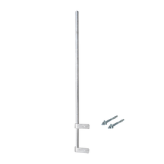 Mástil Liviano de Pared de 1.5 m (Diam. 1-1/4") con Cejas de Fijación  Soldadas, ¡No se gira! Incluye Taquetes para instalación.