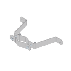 Herraje de Pared Liviano (1 pza) para Sujeción de Mástil  1" a 1-3/4".