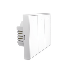 Interruptor On/Off panel táctil touch inalámbrico ZigBee Plus 3 botones. Compatible Control Akubela