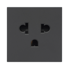 Módulo para Tomacorriente Euroamericano / Color Grafito / 45x45 mm (1.77 x 1.77 Pulgadas) / Compatible con Torres y Cajas para Escritorio de la Marca Simon