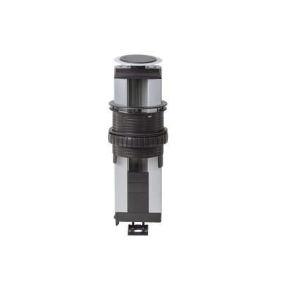 Teleblock Simon K45 para Voz, Datos, Multimedia o Contactos Eléctricos / Capacidad para 4 Módulos K45 / Apertura Manual con Tapa Abatible / Instalación en Mobiliario de Oficina o Comercial /  (KTL204CM)