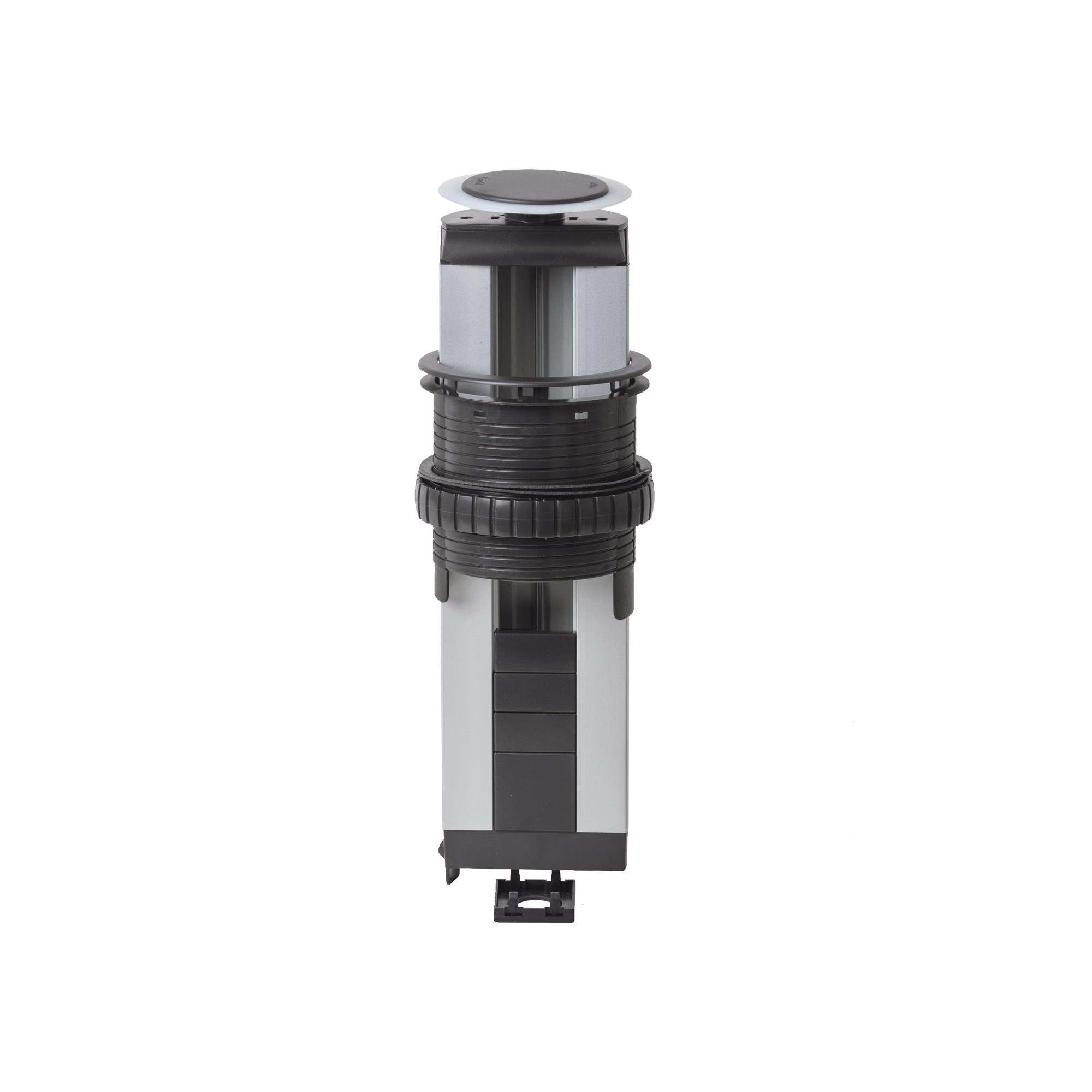 Teleblock Simon K45 para Voz, Datos, Multimedia o Contactos Eléctricos / Capacidad para 5 Módulos K45 / Apertura Automática con Tapa Abatible / Instalación en Mobiliario de Oficina o Comercial / (KTLE205CY)