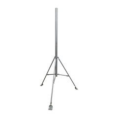 Mástil de 2" x 1.5 metros con Tripie para Instalación en losa. Acero Galvanizado en Caliente.
