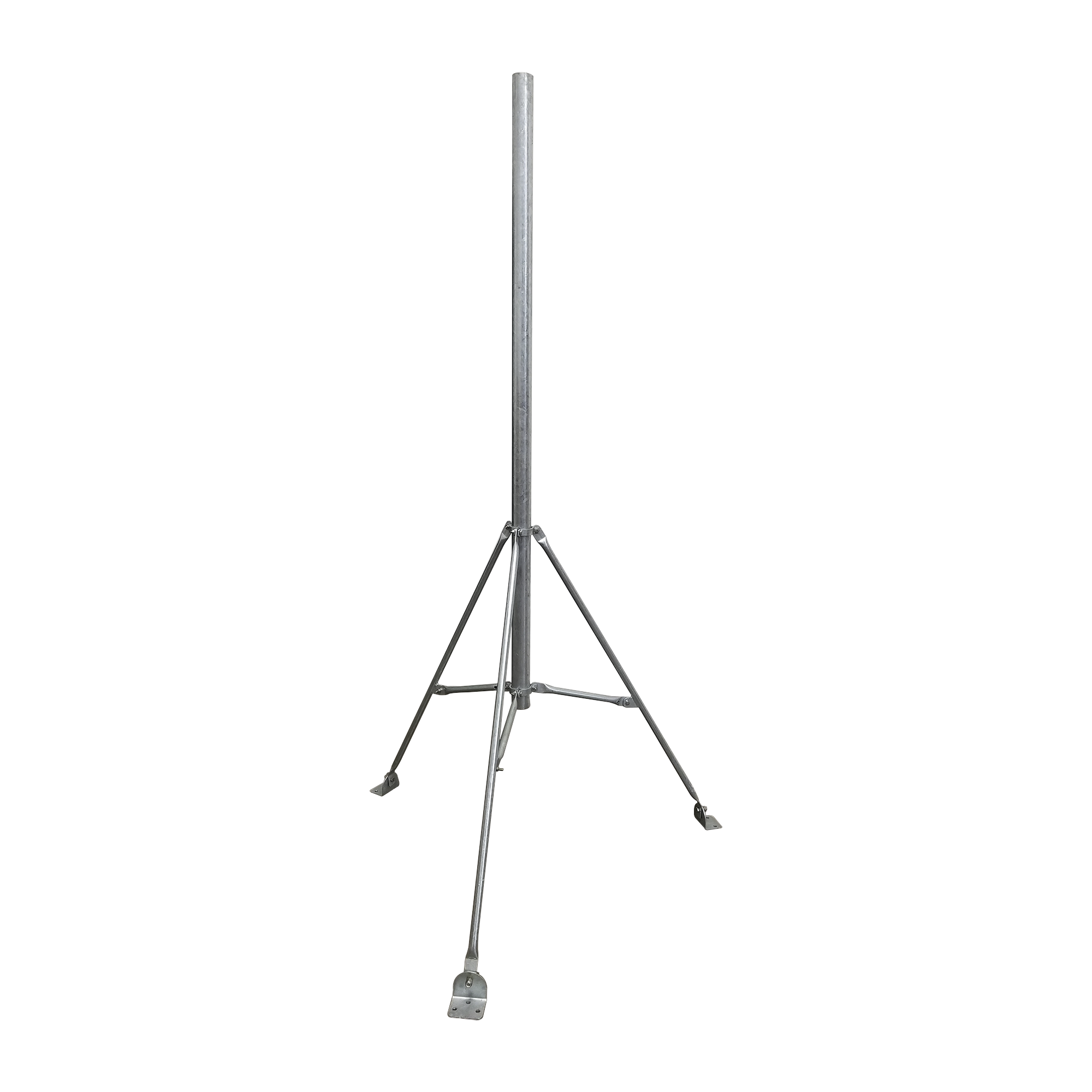 Tripie de con tubo de 2" para alcanzar 3 metros. Acero Galvanizado en Caliente.