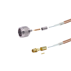 Jumper de 100 cm (39.37 pulgadas) Tipo RG-142/U con Conectores N Macho y SMA Hembra Inverso (Hasta 8 GHz).