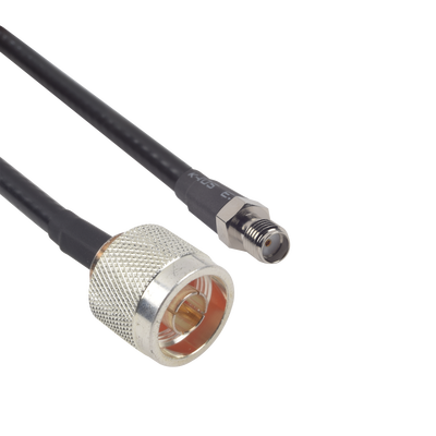 Cable LMR-240 de 60 cm con conectores N Macho y SMA Hembra.