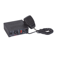Sirena Vehicular de 100W de Potencia, Con Switch Giratorio de 6 posiciones y Micrófono Integrado de Uso Rudo