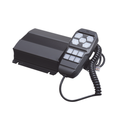 Sirena Vehicular de 100W de Potencia, Incluye Controlador Unimando Para Control de Tonos, 4 Salidas Auxiliares y Microfono