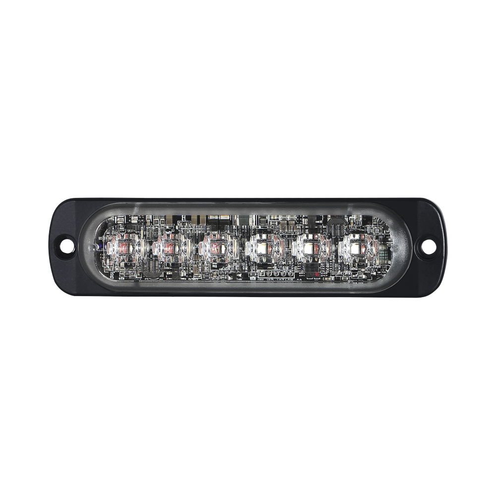 Luz Auxiliar de 12 LED, Ambar/Blanco, Lente Transparente, SAE