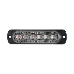 Luz Auxiliar de 12 LED, Ambar/Claro, SAE, Bisel Negro, Lente Transparente