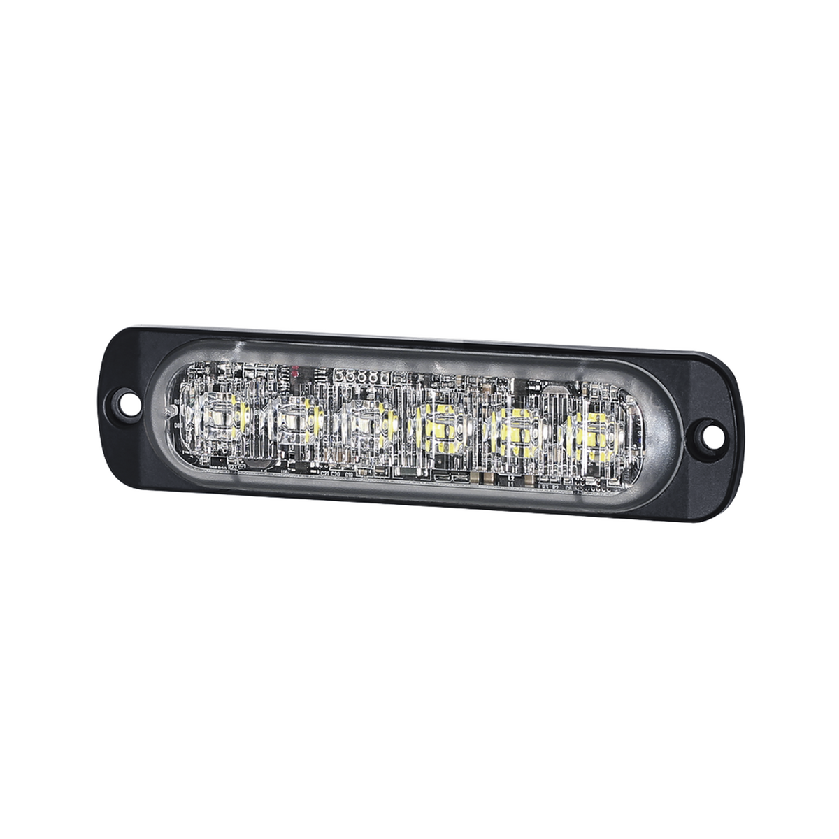 Luz Auxiliar de 12 LED, Ambar/Blanco, Lente Transparente, SAE
