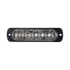Luz Auxiliar de 12 LED, Rojo/Azul, Lente Transparente, SAE