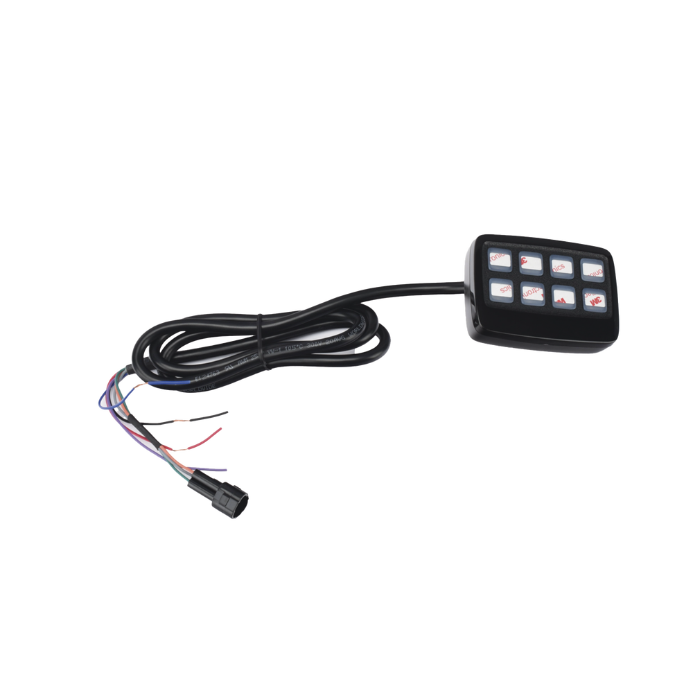Barra directora de trafico de 8 Modulos, 32 LED, 47 pulgadas, Ambar Con Controlador de 8 interruptores, SAE
