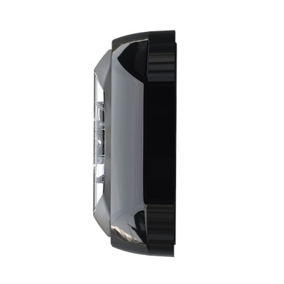 Luz Auxiliar de 18 LED, SAE, Tricolor, Bisel Negro, Rojo/Blanco/Ambar, Lente Transparente