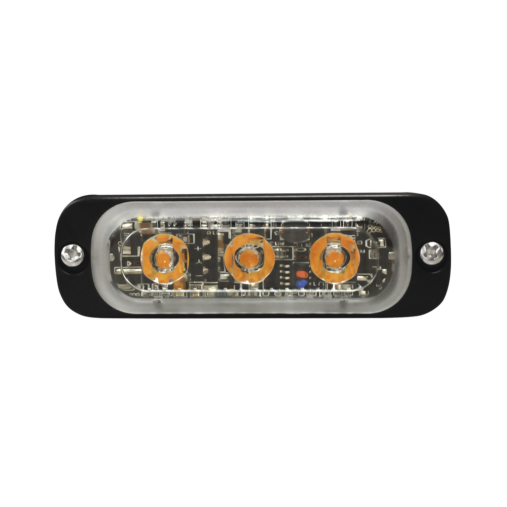 Luz Auxiliar de 3 LED, Azul, Lente Transparente, SAE