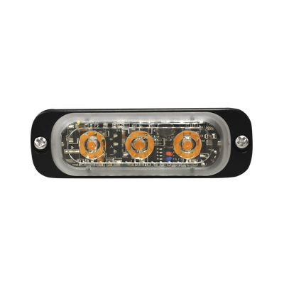 Luz Auxiliar de 3 LED, Azul, SAE, 12-24 Vcd, Lente transparente