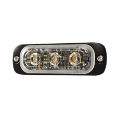 Luz Auxiliar de 3 LED, Azul, Lente Transparente, SAE