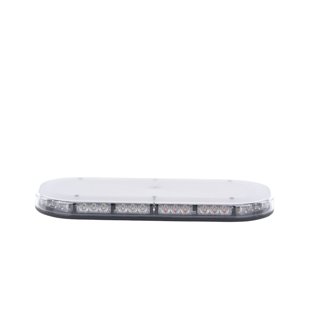 Mini Barra de Luces 42 LED, Ambar/Blanco, 15 Pulgadas, Montaje Fijo Con Tornillos, 12-24 Vcd, Lente transparente, SAE