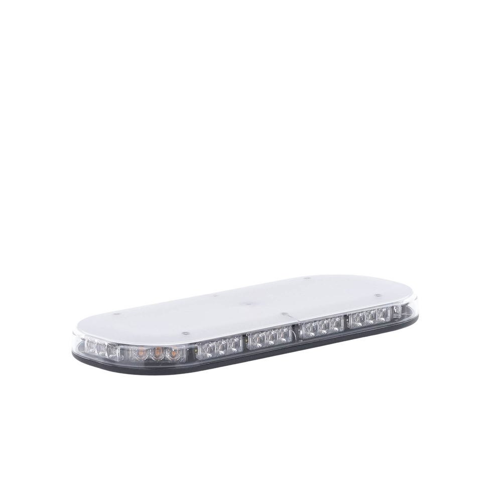 Mini Barra de Luces 42 LED, Ambar/Blanco, 15 Pulgadas, Montaje Fijo Con Tornillos, 12-24 Vcd, Lente transparente, SAE