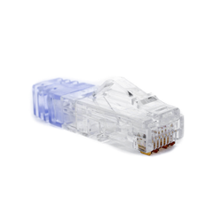 Plug RJ45 Cat6, Para Cable UTP de Calibre 23-24 AWG, Chapado en Oro de 50 micras, Paquete de 100 piezas