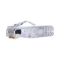 Plug RJ45 Cat6 de 3 Piezas, Para Cable UTP de Calibre 23-24 AWG, Chapado en Oro de 50 micras, Paquete de 100 piezas