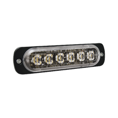 Luz Auxiliar de 6 LED, Ambar, Lente Transparente, SAE