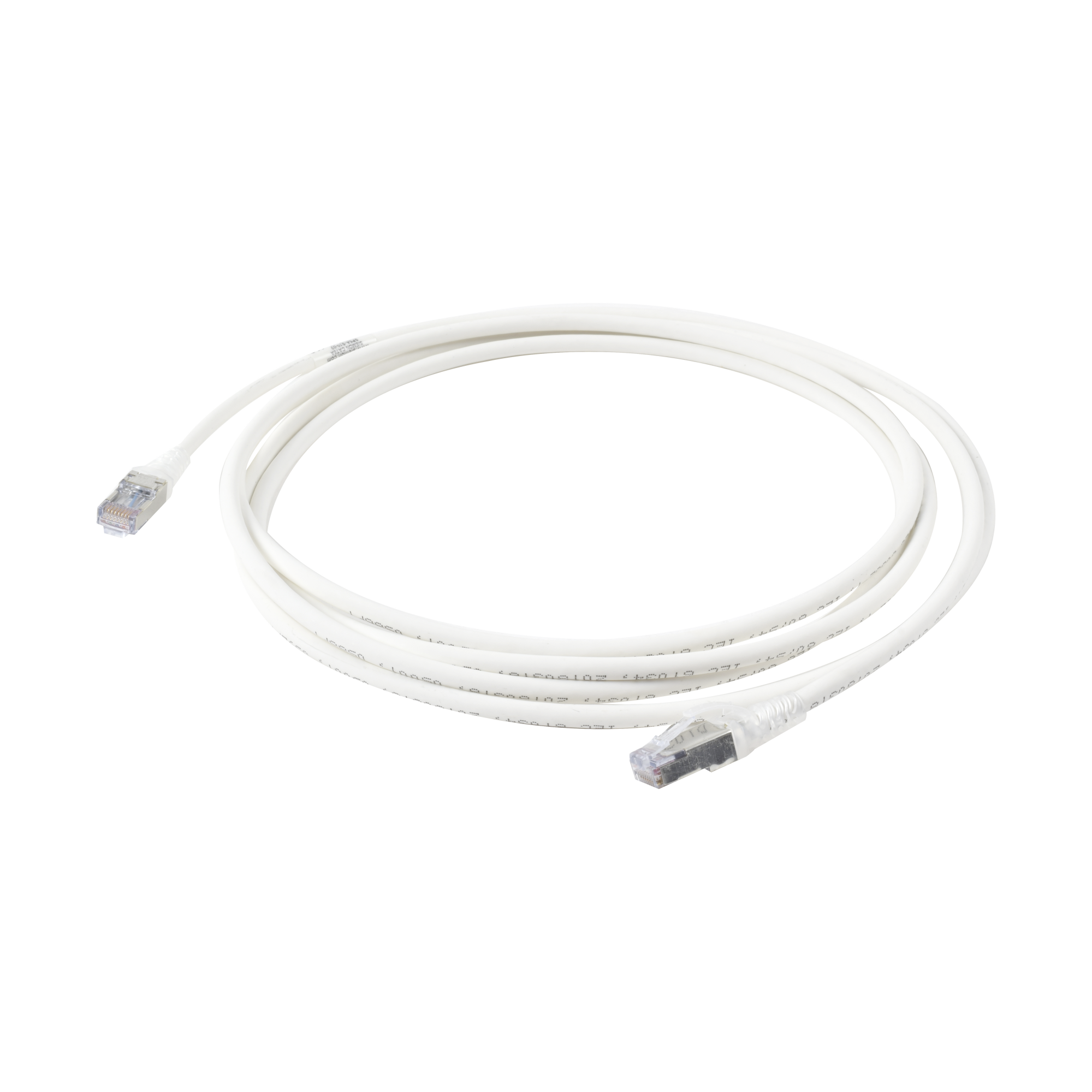 Patch Cord Skinny Cat6A Blindado S/FTP, 3.05 Metros (10 Pies), Diámetro Reducido 28 AWG, Color Blanco