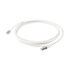 Patch Cord Skinny Cat6A Blindado S/FTP, 3.05 Metros (10 Pies), Diámetro Reducido 28 AWG, Color Blanco