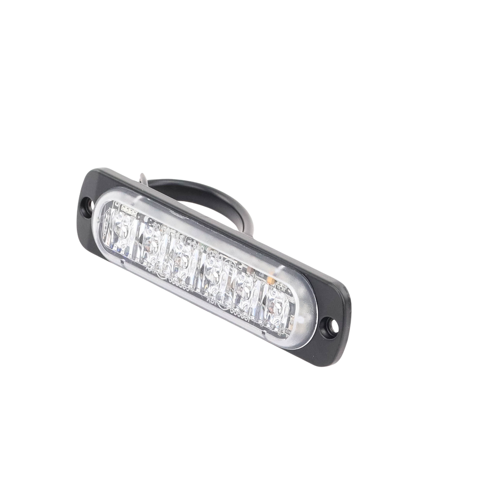 Luz Auxiliar de 6 LED, Azul, Lente Transparente, SAE