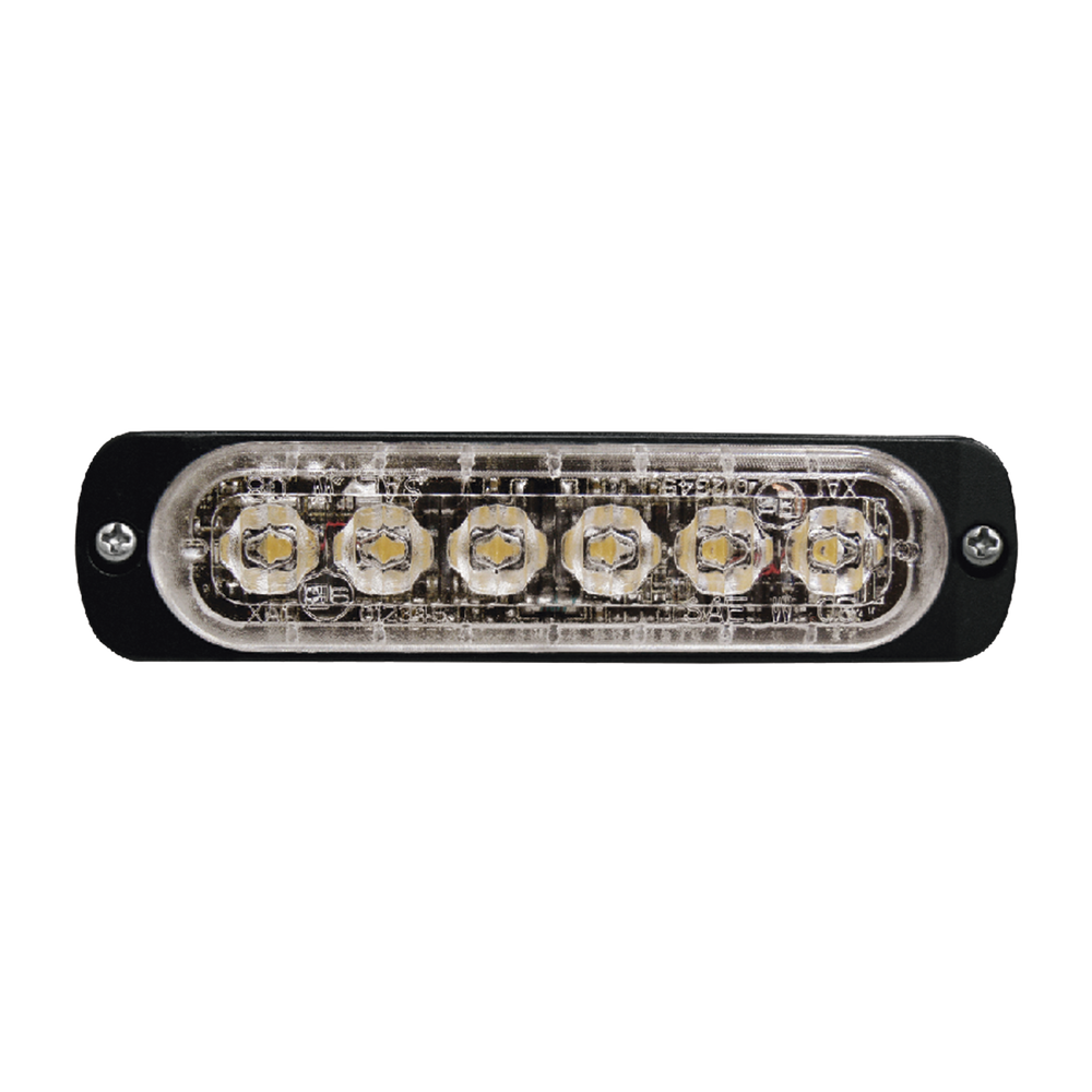 Luz Auxiliar de 6 LED, Azul, Lente Transparente, SAE