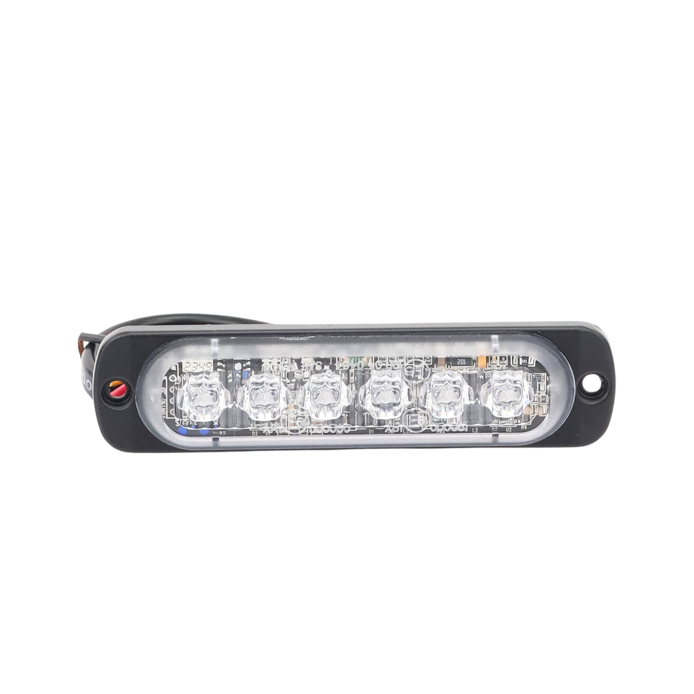 Luz Auxiliar de 6 LED, Azul, Lente Transparente, SAE