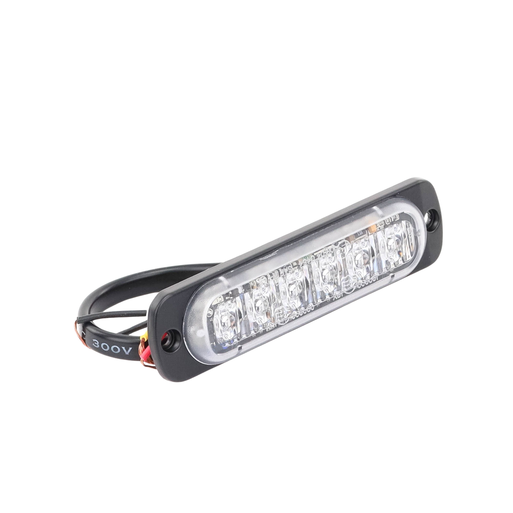 Luz Auxiliar de 6 LED, Azul, Lente Transparente, SAE